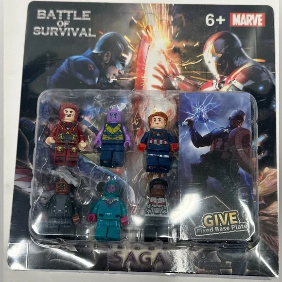 Marvel Avengers Mini figures Thanos Vision Falcon Scarlet Witch Captain America - Picture 2 of 5